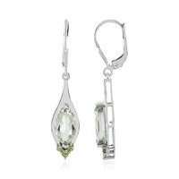 Boucles d'oreilles en argent et Améthyste verte (KM by Juwelo)
