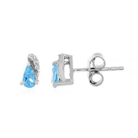 Boucles d'oreilles en argent et Topaze bleu Suisse