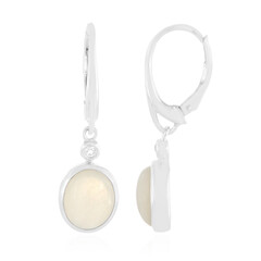 Boucles d'oreilles en argent et Pierre de Lune blanche