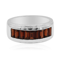 Bague en argent et Grenat du Mozambique