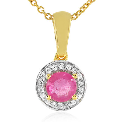 Collier en argent et Saphir rose de Madagascar
