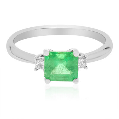 Bague en or et Emeraude de Zambie AAA (CIRARI)