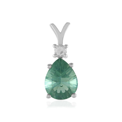 Pendentif en argent et Fluorite verte