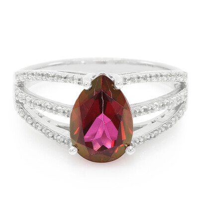 Bague en argent et Topaze Cerise