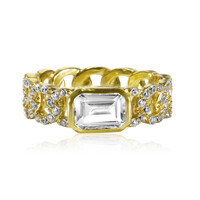 Bague en argent et Topaze blanche