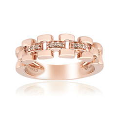 Bague en argent et Diamant rose de France SI1 d'Argyle 