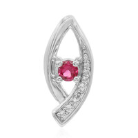 Pendentif en argent et Spinelle rose