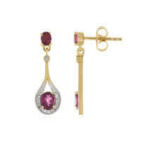 Boucles d'oreilles en argent et Grenat Rhodolite