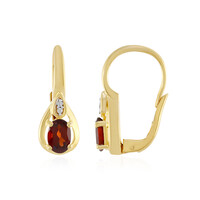 Boucles d'oreilles en argent et Grenat du Mozambique