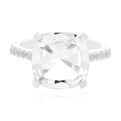 Bague en argent et Topaze blanche