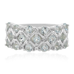 Bague en argent et Aigue-marine