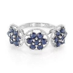 Bague en argent et Saphir bleu