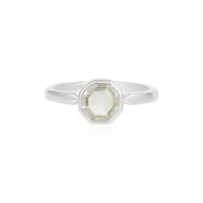 Bague en argent et Améthyste verte