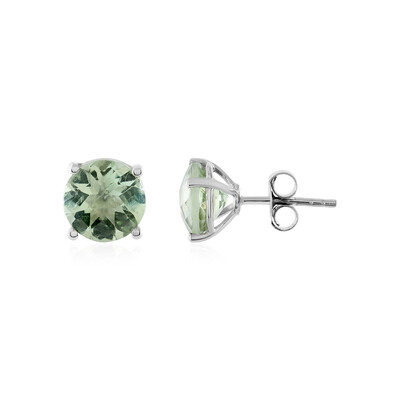 Boucles d'oreilles en argent et Améthyste verte