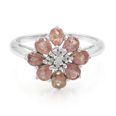 Bague en or et Saphir Padparadscha non chauffé