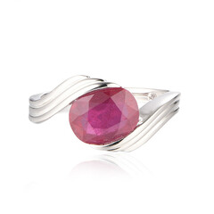 Bague en argent et Rubis de Madagascar