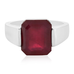 Bague en argent et Rubis de Madagascar