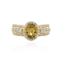 Bague en argent et Zircon jaune