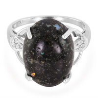 Bague en argent et Opale Léopard