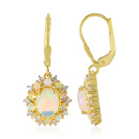 Boucles d'oreilles en argent et Opale Welo