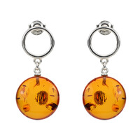 Boucles d'oreilles en argent et Ambre baltique