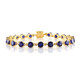 Bracelet en argent et Saphir bleu