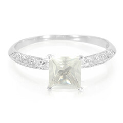 Bague en argent et Quartz Lune glacée