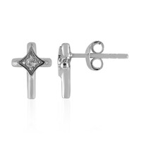 Boucles d'oreilles en argent et Topaze blanche