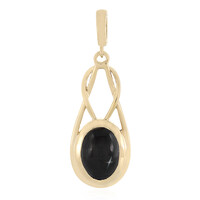 Pendentif en argent et Diopside étoilé d'Inde