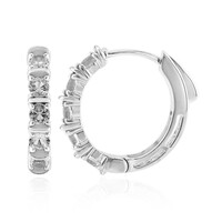Boucles d'oreilles en argent et Topaze blanche