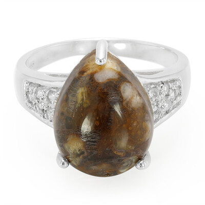 Bague en argent et Quartz Dinosaure