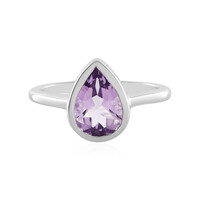 Bague en argent et Améthyste Rose de France