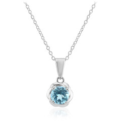 Collier en argent et Topaze bleu ciel