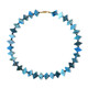 Collier en argent et Apatite bleu néon
