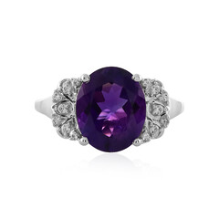 Bague en argent et Améthyste de Zambie