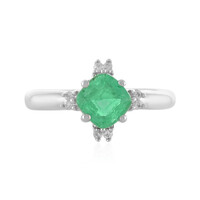 Bague en argent et Emeraude d'Ethiopie
