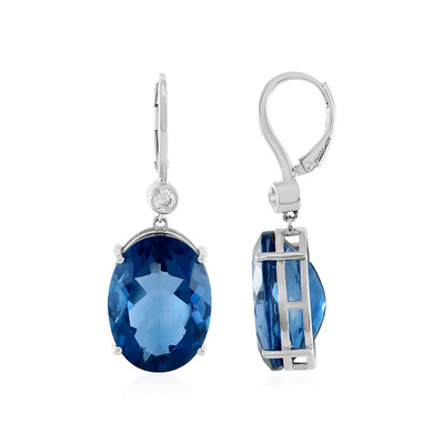 Boucles d'oreilles en argent et Fluorite à couleur changeante