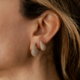 Boucles d'oreilles en argent et Zircon (M de Luca)