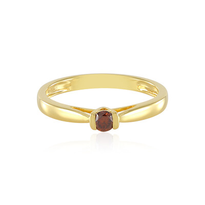 Bague en argent et Diamant rouge I2