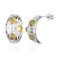 Boucles d'oreilles en argent et Ambre baltique couleur citron