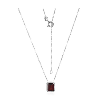 Collier en argent et Grenat du Mozambique