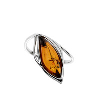 Bague en argent et Ambre baltique