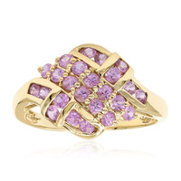 Bague en or et Saphir parme