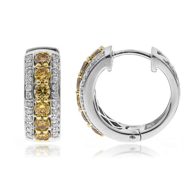 Boucles d'oreilles en or et Diamant orange SI2 (CIRARI)