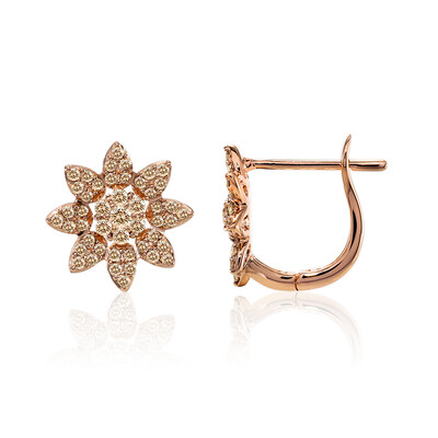 Boucles d'oreilles en or et Diamant rose de France SI1 d'Argyle  (Annette)