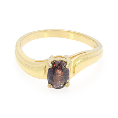 Bague en argent et Saphir à couleur changeante non chauffé