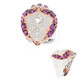 Bague en argent et Grenat violet à couleur changeante (Gems en Vogue)