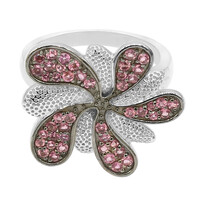 Bague en argent et Tourmaline rose