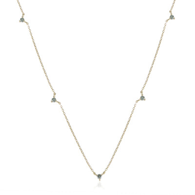 Collier en or et Diamant bleu ciel I2 (de Melo)