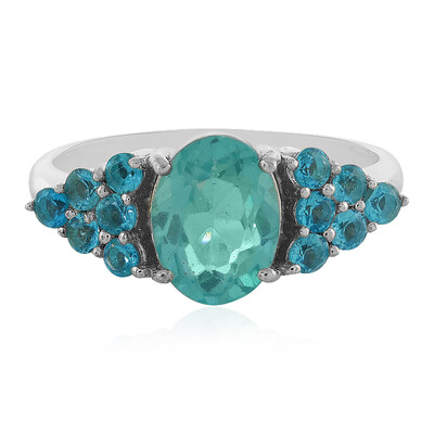 Bague en argent et Apatite bleue
